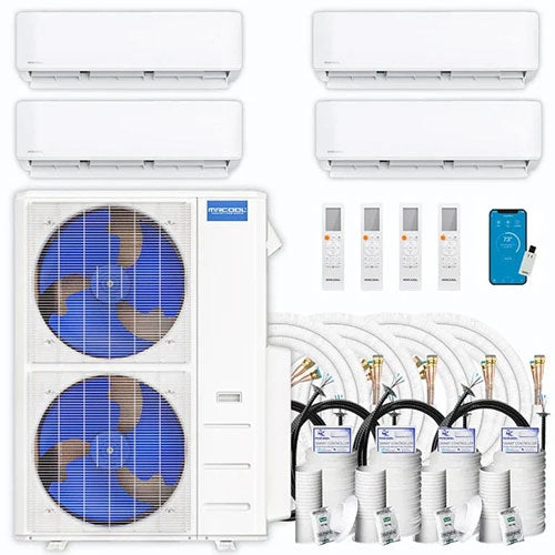 MRCOOL DIY 4th Gen Multi-Zone 4-Zone 48,000 BTU 21 SEER (9K + 9K + 12K + 18K) Ductless Mini-Split Air Conditioner and Heat Pump