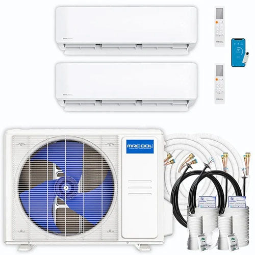 MRCOOL DIY 4th Gen Multi-Zone 2-Zone 18,000 BTU 21 SEER (9K + 9K) Ductless Mini-Split Air Conditioner and Heat Pump