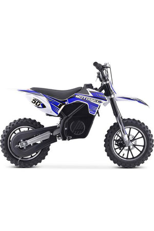 MotoTec 24v 500w Gazella Electric Dirt Bike Blue