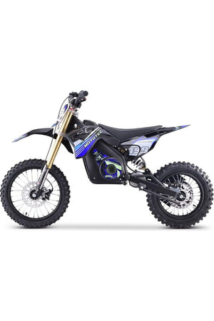 MotoTec 48v Pro Electric Dirt Bike 1600w Lithium Blue