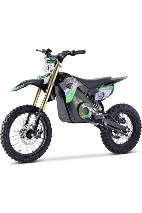 MotoTec 48v Pro Electric Dirt Bike 1600w Lithium Green