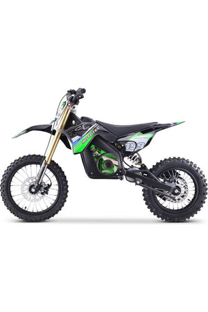 MotoTec 48v Pro Electric Dirt Bike 1600w Lithium Green