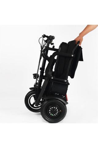 Image of MotoTec Folding Mobility Electric Trike 48v 700w Dual Motor Lithium Black