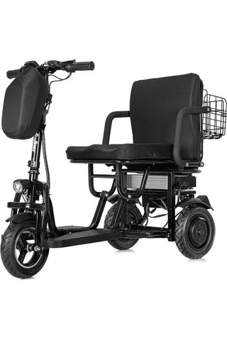 Image of MotoTec Folding Mobility Electric Trike 48v 700w Dual Motor Lithium Black