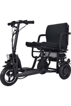 MotoTec Folding Mobility Electric Trike 48v 700w Dual Motor Lithium Black