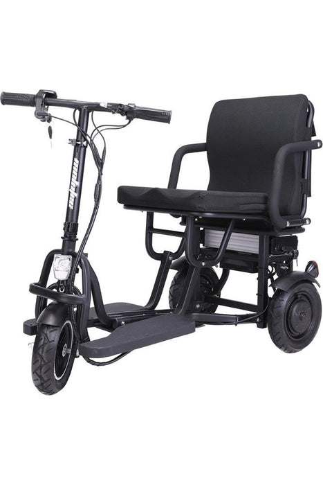 MotoTec Folding Mobility Electric Trike 48v 700w Dual Motor Lithium Black