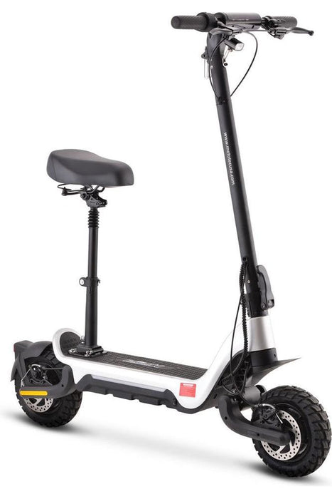 MotoTec Fury 48v 1000w Lithium Electric Scooter Silver