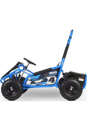 MotoTec Mud Monster Kids Electric 48v 1000w Go Kart Full Suspension Blue