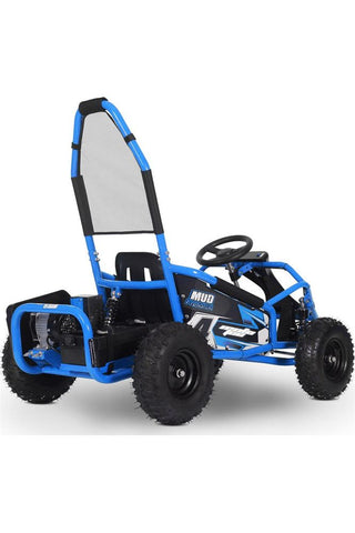 Image of MotoTec Mud Monster Kids Electric 48v 1000w Go Kart Full Suspension Blue