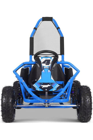 Image of MotoTec Mud Monster Kids Electric 48v 1000w Go Kart Full Suspension Blue