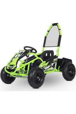 MotoTec Mud Monster Kids Electric 48v 1000w Go Kart Full Suspension Green