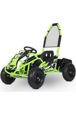 Image of MotoTec Mud Monster Kids Electric 48v 1000w Go Kart Full Suspension Green