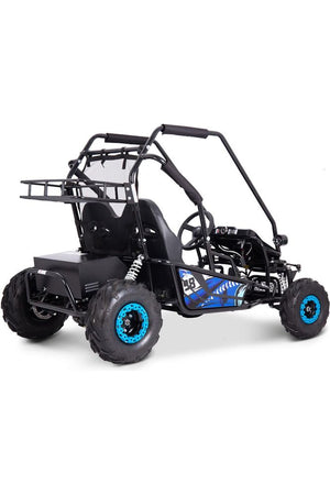 MotoTec Mud Monster XL 60v 2000w Electric Go Kart Full Suspension Blue