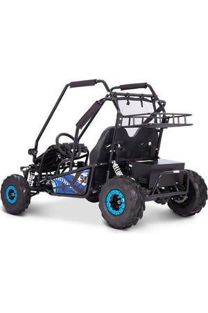 MotoTec Mud Monster XL 60v 2000w Electric Go Kart Full Suspension Blue