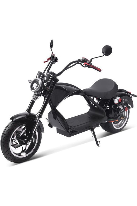 MotoTec Lowboy 60v 20ah 2500w Lithium Electric Scooter Black