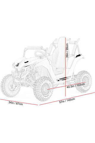 Image of MotoTec Raider Kids UTV 48v 1200w Full Suspension Blue