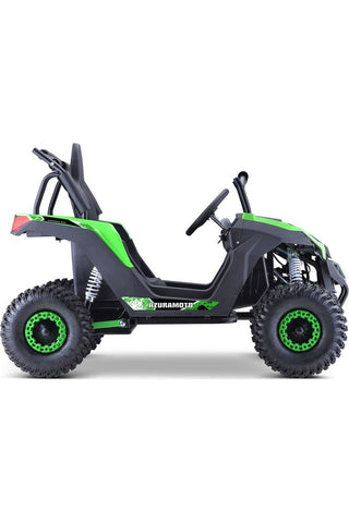 Image of MotoTec Raider Kids UTV 48v 1200w Full Suspension Green