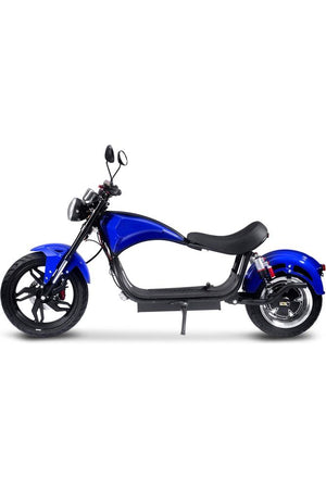 MotoTec Raven 60v 30ah 2500w Lithium Electric Scooter Blue