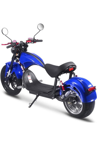 Image of MotoTec Raven 60v 30ah 2500w Lithium Electric Scooter Blue