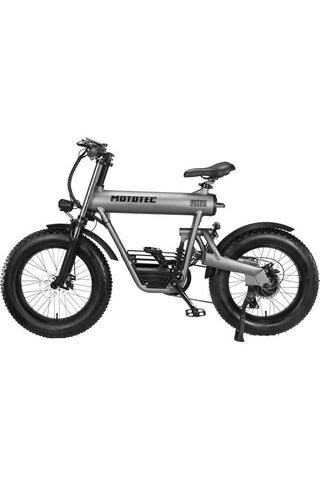 Image of MotoTec Roadster 48v 500w Lithium Electric Bicycle Grey