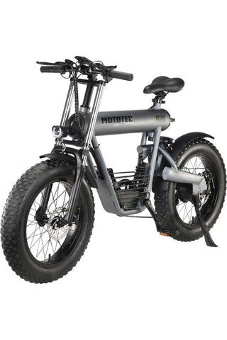 Image of MotoTec Roadster 48v 500w Lithium Electric Bicycle Grey