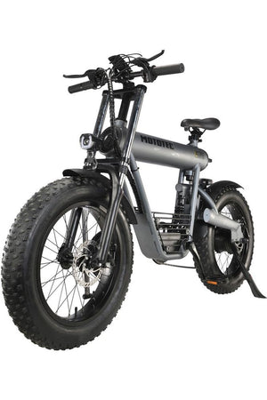 MotoTec Roadster 48v 500w Lithium Electric Bicycle Grey