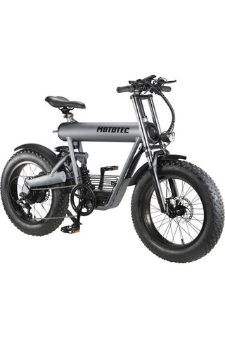 Image of MotoTec Roadster 48v 500w Lithium Electric Bicycle Grey