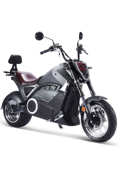 MotoTec Typhoon 72v 30ah 3000w Lithium Electric Scooter Gray