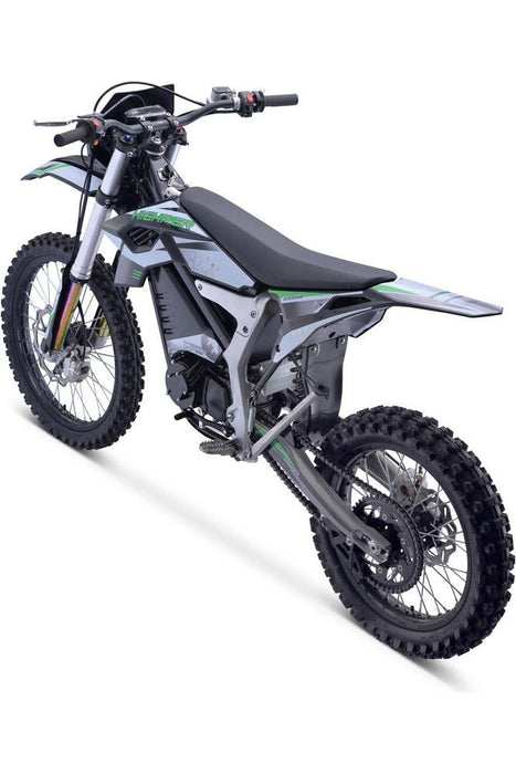 MotoTec Venom 72v 12000w Electric Dirt Bike White — Renewable Outdoors