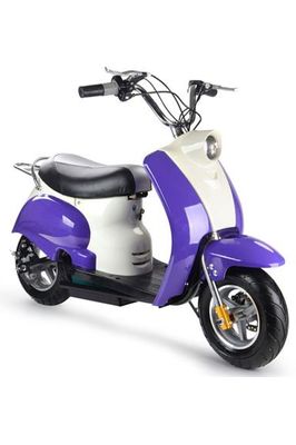 MotoTec 24v Electric Moped Purple