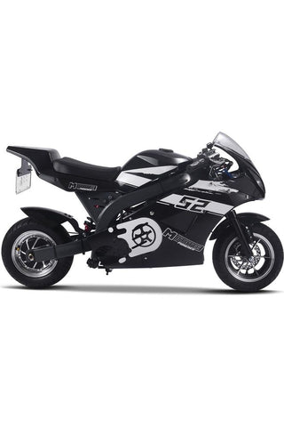 Image of MotoTec 1000w 48v Electric Superbike Black