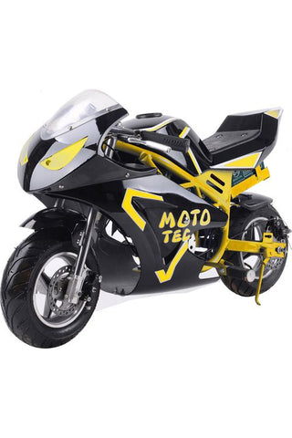 Image of MotoTec 36v 500w Electric Pocket Bike GT Yellow