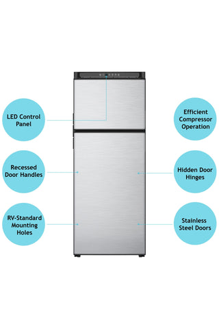 Image of Norcold Polar N10DC 12V DC 10 Cu. Ft. Refrigerator (Right Hand Swing Black)