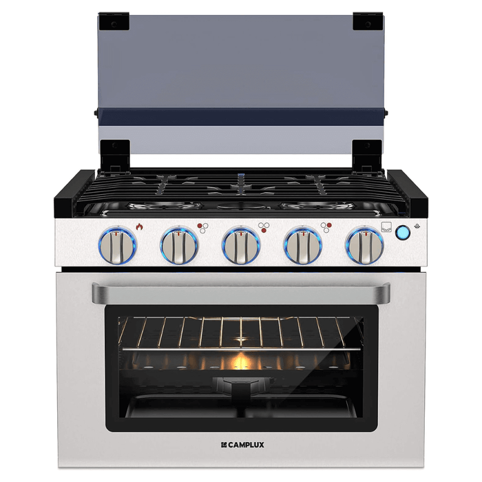Camplux RV Stove Gas Range Oven w/ 3 Burners Cooktop 17 Inches CLASSIC