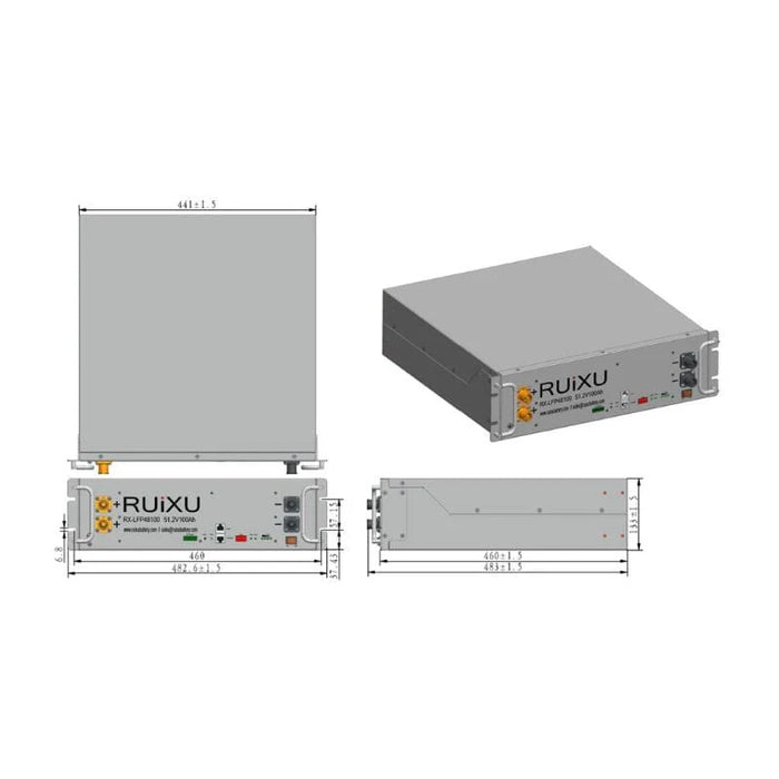 RUIXU RX-LFP48100 | 19" Rack Mounted 3U Module | UL1973 Certified | UL9540