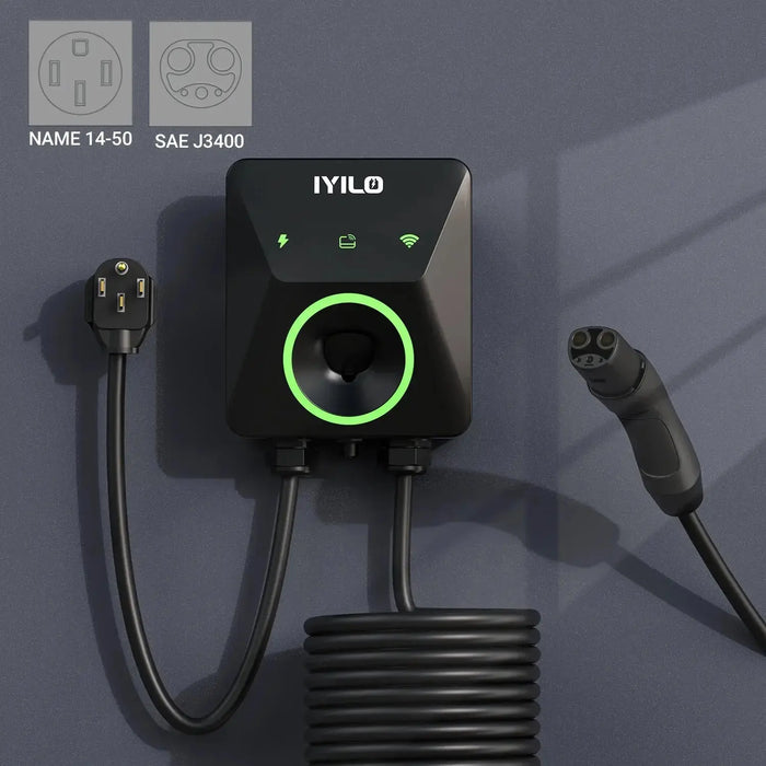 IYILO Level 2 EV Charger NACS (J3400) Plug-In 40A (NEMA 14-50)
