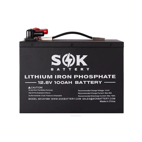 Image of SOK 12V 100Ah LiFePO4 Battery Bluetooth & Built-in Heater