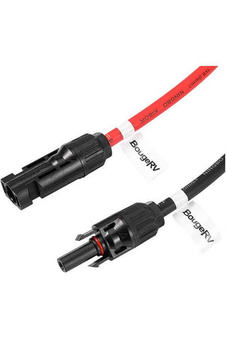 Image of BougeRV Solar Extension Cable with Extra Free Connectors(xx FT Red+xx FT Black)