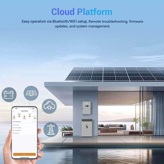 SunGoldPower 11.4KW Hybrid Split Phase Inverter w/ APS Transmitter