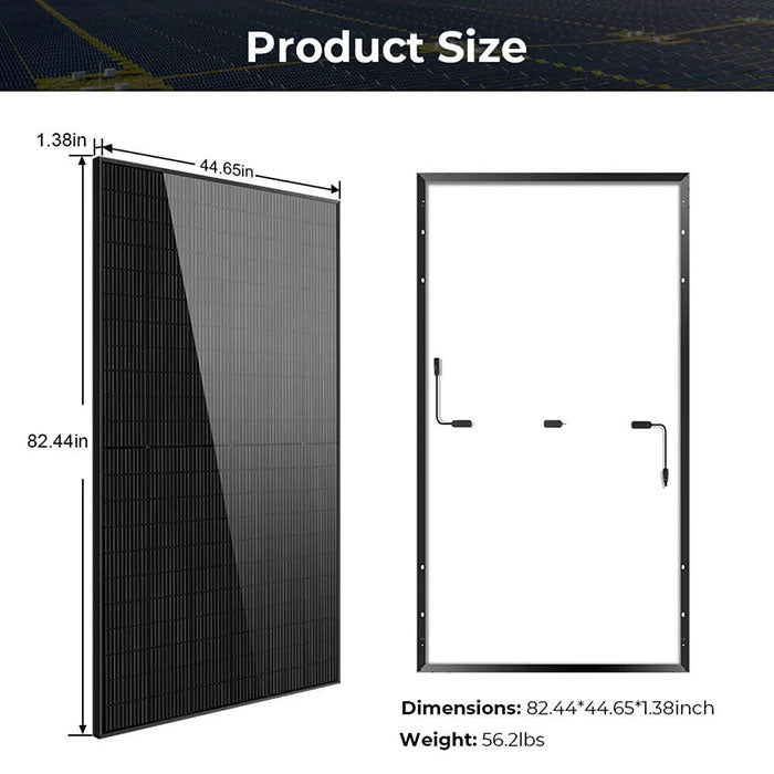 SunGoldPower 500W Mono Black PERC Solar Panel Full Pallet (32 PANELS)