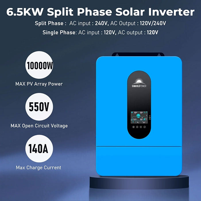 SunGoldPower 6.5KW 48V Split Phase Solar Inverter