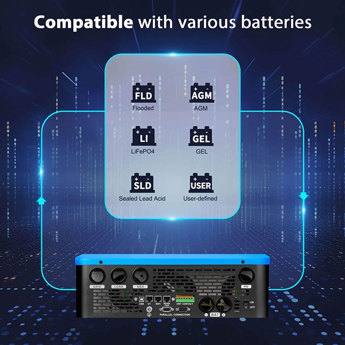 SunGoldPower 6.5KW 48V Split Phase Solar Inverter