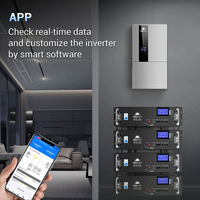 SunGoldPower 7.6KW 48V Split Phase Hybrid Inverter