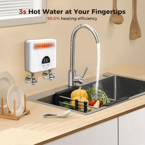 Camplux On Demand Hot Water Heater Electric 120V - 3.5kW | White