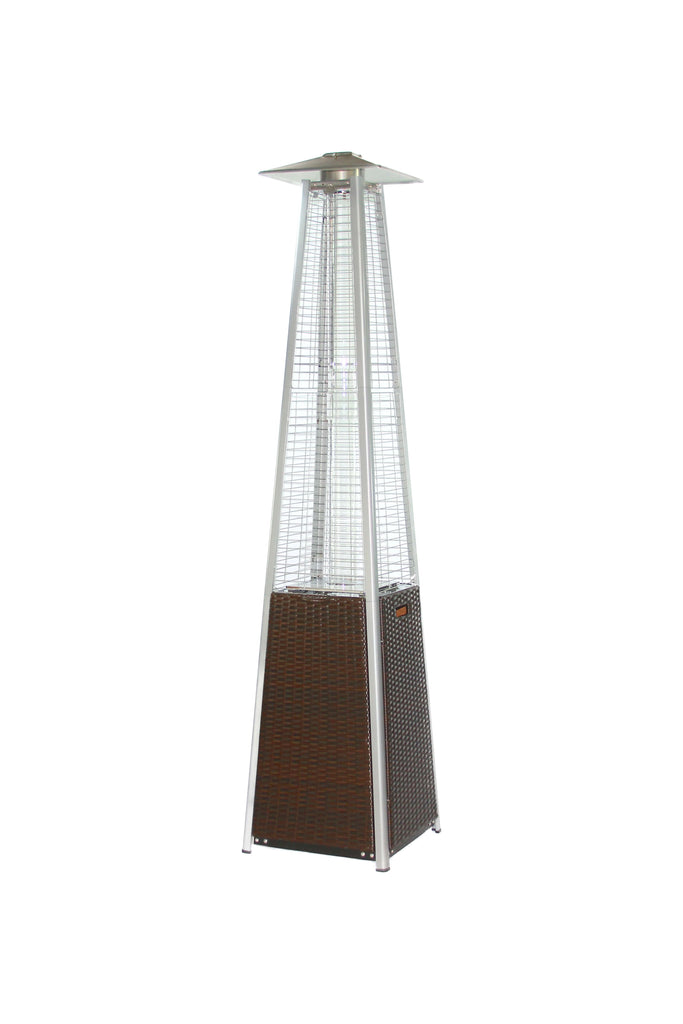 RADtec 89" Tower Flame Patio Heater - Dark Brown Wicker