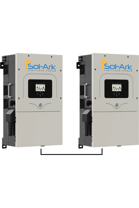 2 x Sol-Ark 12K 120/240/208V 48V [All-In-One] Pre-Wired Hybrid Solar Inverters | 10-Year Warranty