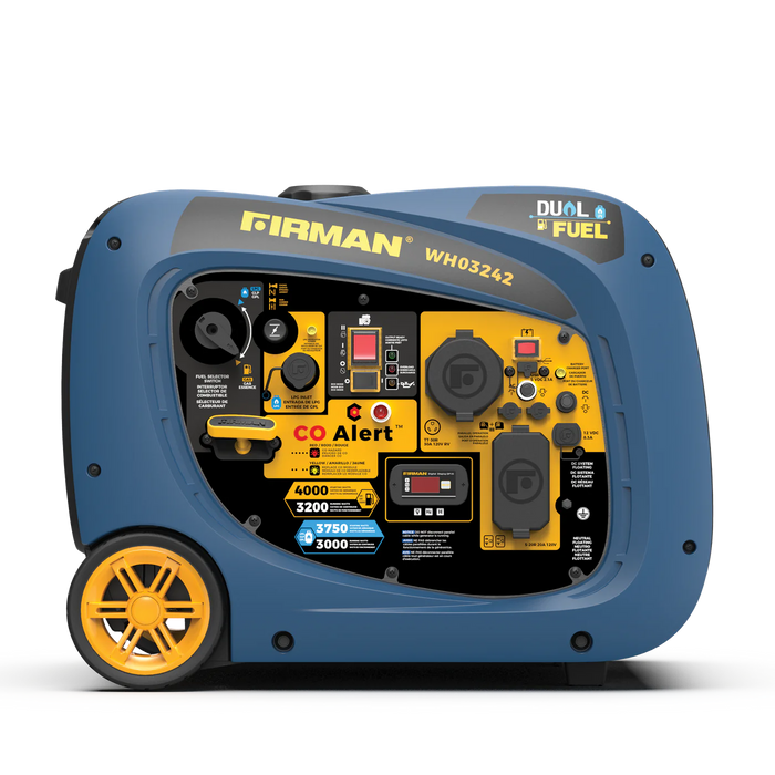 Firman WH03242 Dual Fuel Gas Propane Inverter Generator 3200W/4000W 30 Amp Low THD Parallel Ready with Electric Start Manufacturer RFB