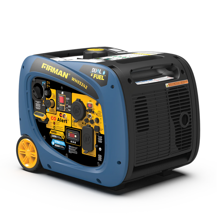 Firman WH03242 Dual Fuel Gas Propane Inverter Generator 3200W/4000W 30 Amp Low THD Parallel Ready with Electric Start Manufacturer RFB