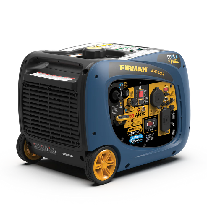 Firman WH03242 Dual Fuel Gas Propane Inverter Generator 3200W/4000W 30 Amp Low THD Parallel Ready with Electric Start Manufacturer RFB