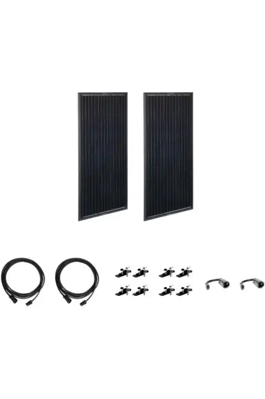 Zamp Solar OBSIDIAN Series 200 Watt Solar Panel Kit (2x100)